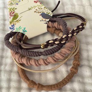 New!  5 pack Assorted Friendship Bracelet Hairties